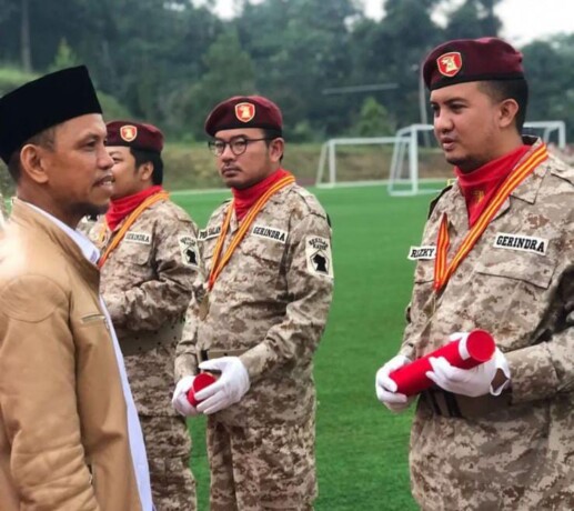 DIKLAT : Calon Bupati Lamandau Rizky Aditya Putra saat mengikuti diklat di Sekolah Kader Partai Gerindra di Hambalang, Kabupaten Bogor, Jawa Barat, beberapa waktu lalu.