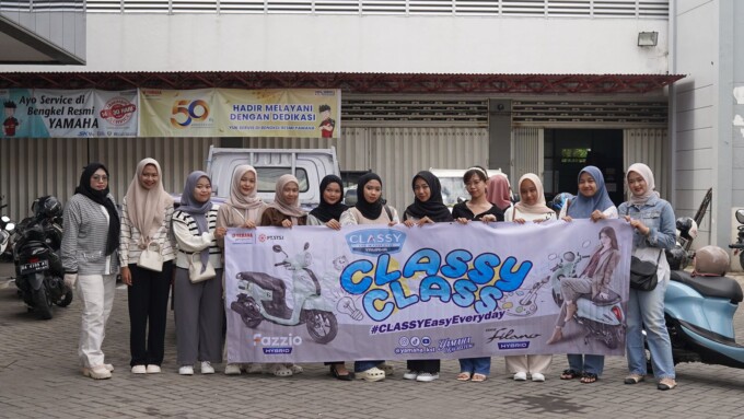 SERU: PT Surya Timur Sakti Jatim (STSJ) Yamaha kembali menggelar acara bertajuk Rolling City Classy Class, di Kota Banjarmasin, Sabtu (14/12/2024).