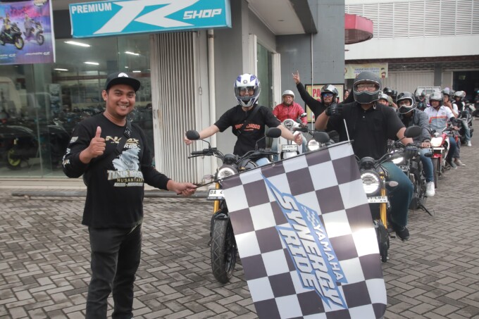 SERU: PT Surya Timur Sakti Jatim (STSJ) Yamaha menggelar even Yamaha Sinergi Ride dengan tema