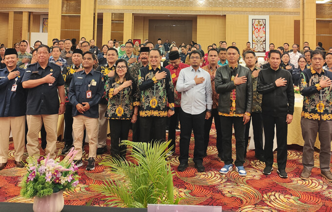 Rapat Koordinasi Evaluasi Pencalonan, Pemungutan dan Perhitungan Suara, serta Penetapan Calon Terpilih dalam Pemilihan Kepala Daerah (Pilkada) 2024 yang digelar KPU Provinsi Kalteng , Sabtu (15/3/2025).