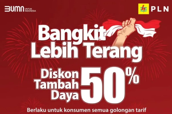 Memperingati Hari Kebangkitan Nasional, PLN akan memberikan diskon pembelian daya listrik.