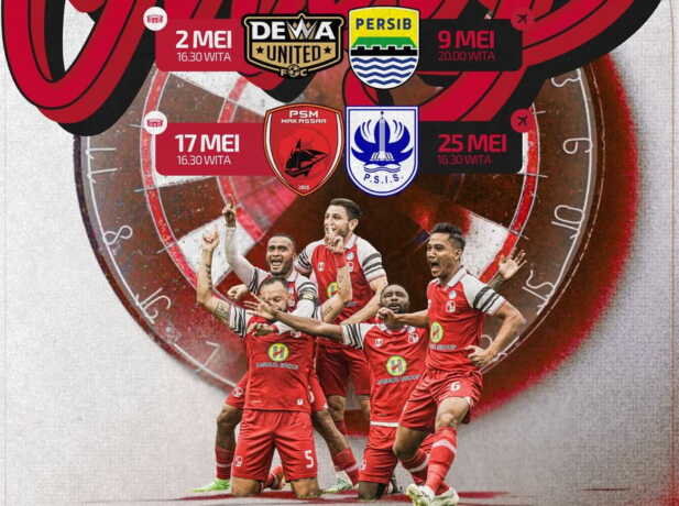Jadwal pertandingan Barito Putra selama bulan Mei, salah satunya menghadapi Persib Bandung (Foto: IG: @psbaritoputeraofficial)