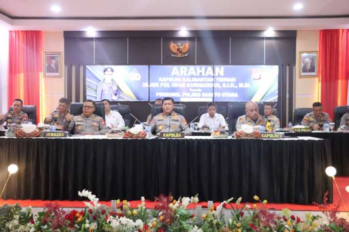 KUNJUNGAN: Kapolda Kalteng, Irjen Pol. Iwan Kurniawan, melaksanakan kunjungan kerja ke Polres Barito Utara, Kamis (12/6/2025). HUMAS