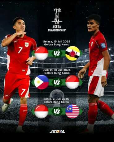 Jadwal tanding Grup A Piala AFF U-23 2025. (Sumber: Instagram @tmns.indonesiaa)