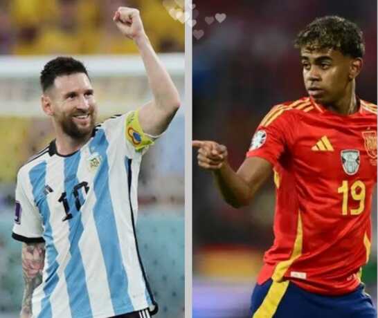 Lionel Messi dan Lamine Yamal akan duel dalam Finalissima 2025 saat mempertemukan Argentina dan Spanyol.