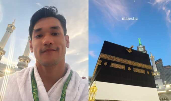 Potret Afgan saat menjalankan ibadah haji 2025.
