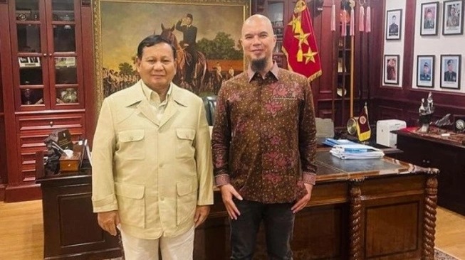 Ahmad Dhani bersama Presiden RI Prabowo Subianto.