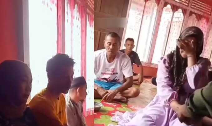Tangkapan layar suami sah menyerahkan istri kepada selingkuhan.
