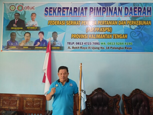 Ketua Serikat Buruh FSP-PP KSPSI Kalteng, Nasarie.