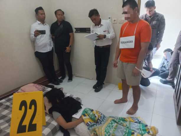 Pelaksanaan pemeriksaan melalui rekonstruksi terkait tindak pidana pembunuhan terhadap Nurmaliza. HUMAS POLRES PULPIS.