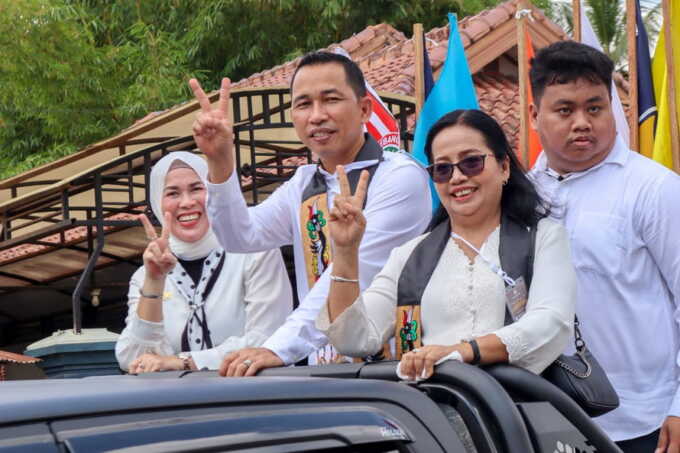 SIAP BERTARUNG: Pasangan calon Jimmy-Inriaty siap memenangi PSU Pilkada Barito Utara pada 6 Agustus 2025.FOTO: ROBY CAHYADI/KALTENG POS