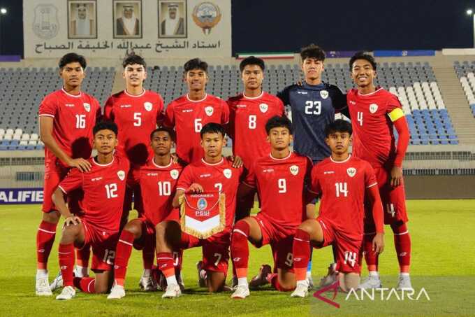 Para pemain tim nasional U-17 Indonesia. PSSI