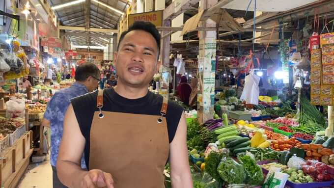 Rudi Hartanto seorang pedagang di Pasar Kahayan viral karena live di Facebook menjajakan dagangannya, SHAFA KAMILA/KALTENG POS.
