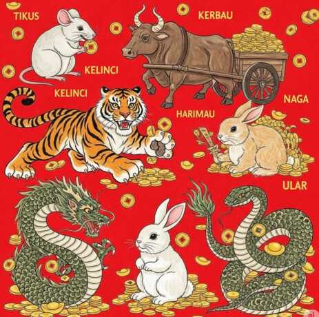 Ilustrasi 6 Shio yang diprediksi beruntung pada 6 Juli 2025