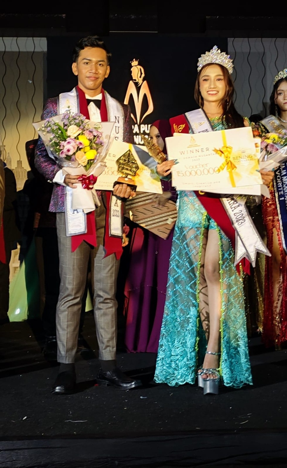 Putri Naysila dan.Louis Kurniawan  yang meraih prestasi nasional(istimewa)