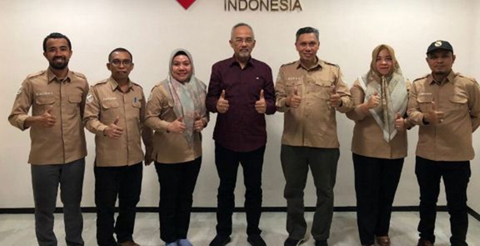 Dinas Komunikasi Informatika dan Statistik Provinsi Gorontalo dipimpin Kadis Rifli Katili saat melakukan pertemuan dengan Koordinator Satu Data Indonesia di Kantor pusat Jakarta. ( Foto :Mardjun)