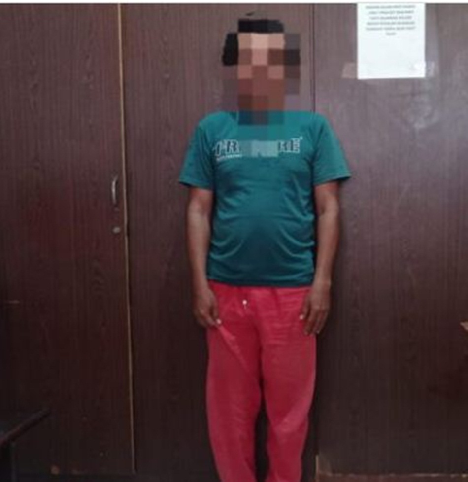 pelaku pencurian tutup lubang drainase akhirnya diringkus aparat kepolisian Polresta Gorontalo.(HMS-POL)