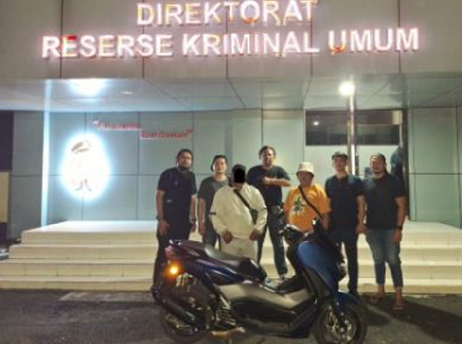 MH Alias mutu pelaku pencurian 1 (satu) unit motor N NMAX warna Navi saat diamankan Remob Polda.(hms-pol)