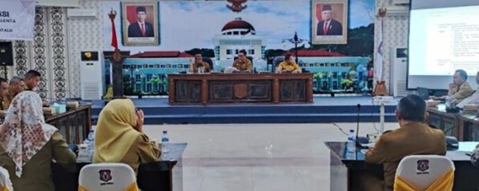 Rapat persiapan peringatan Hari Ulang Tahun (HUT) ke-78 Kemerdekaan RI yang dipimpin Penjabat Sekretaris  Daerah Budiyanto Sidiki (Nova)