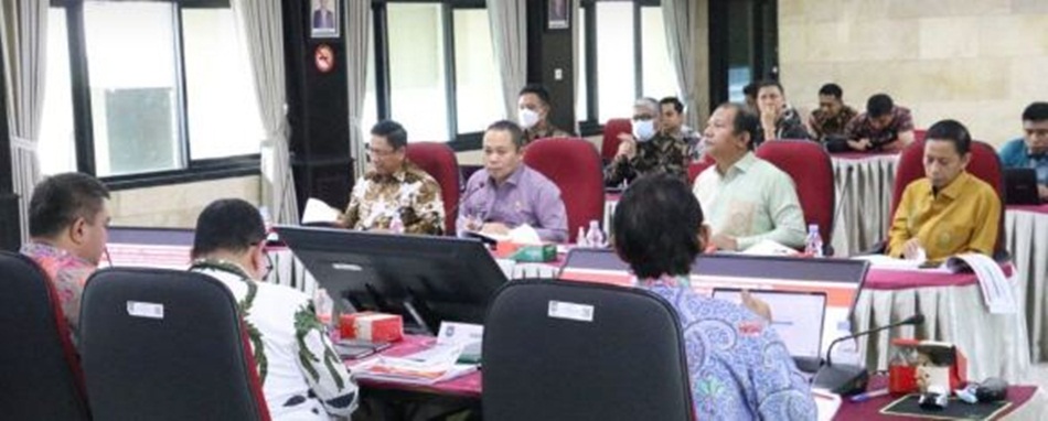 Penjabat Gubernur (Penjagub) Gorontalo Ismail Pakaya,saat melaporkan kinerjanya ke Kementrian Dalam Negeri (Kemendagri) di Jakarta, Jumat (11/8/2023). (Foto &ndash; Zakir)