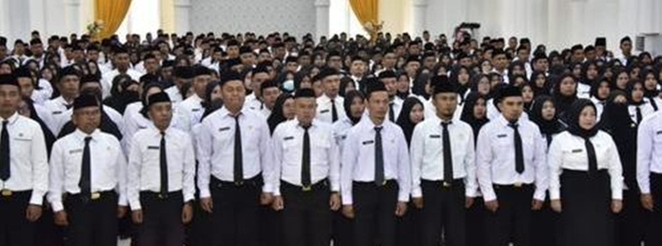 880 Pegawai dengan Perjanjian Kerja (PPPK) fungsional guru yang baru dilantik dan diambil sumpah. (Foto &ndash; Nova)