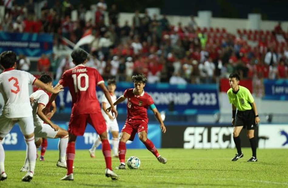 bermain imbang 0-0 Timnas Indonesia U-23  menghadapi Vietnam hingga waktu normal selama 90 menit berakhir di partai final Piala AFF U-23.(Fajar)