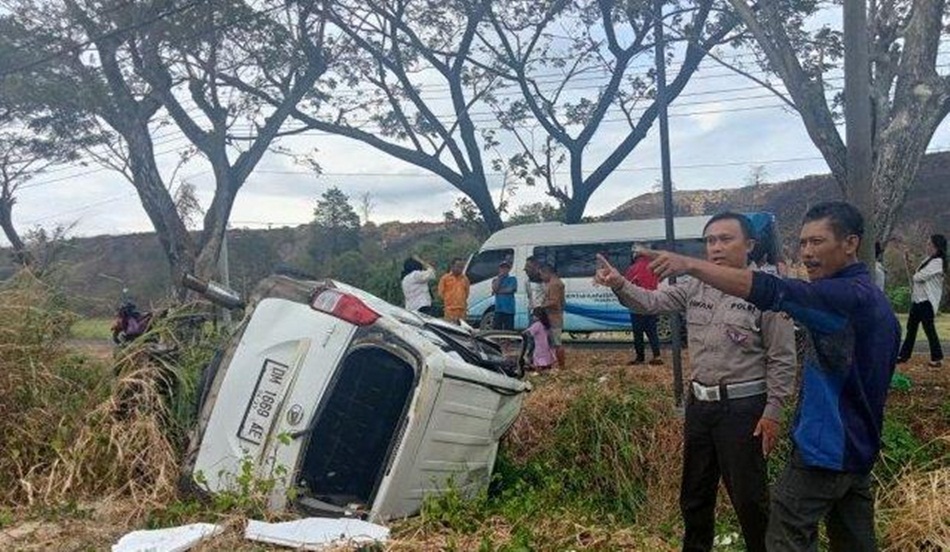 Kecelakaan tunggal terjadi di Jalan Trans Sulawesi, Kelurahan Inobonto, Kecamatan Bolaang, Kabupaten Bolaang Mongondow, Sulawesi Utara.(medsos)