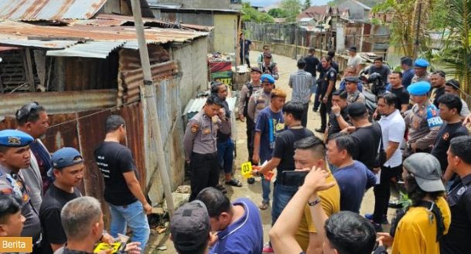 Suasana Olah TKP Polresta Kota Gorontalo melakukan 9 adegan (F:hms-pol)