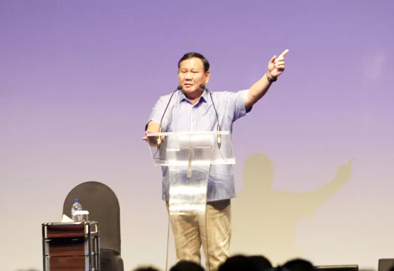 Ketua Umum Partai Gerindra Prabowo Subianto (DERY RIDWANSAH)