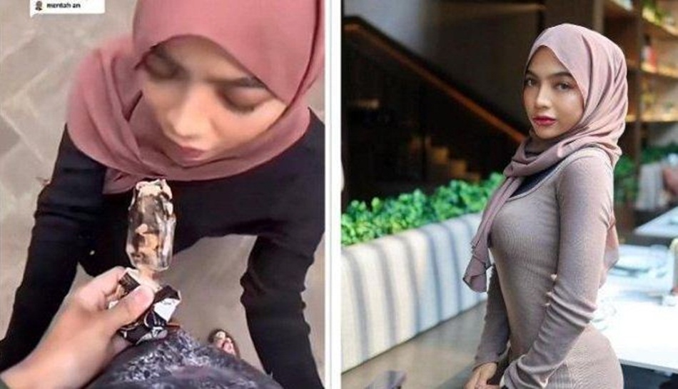 Seleb TikTok Oklin Fia belakangan menjadi perbincangan setelah konten jilat ice cream .Ist)