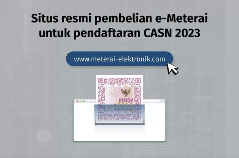 Berikut situs-situs resmi pembelian e-materai untuk seleksi CPNS 2023. (Instagram @peruri.indonesia)