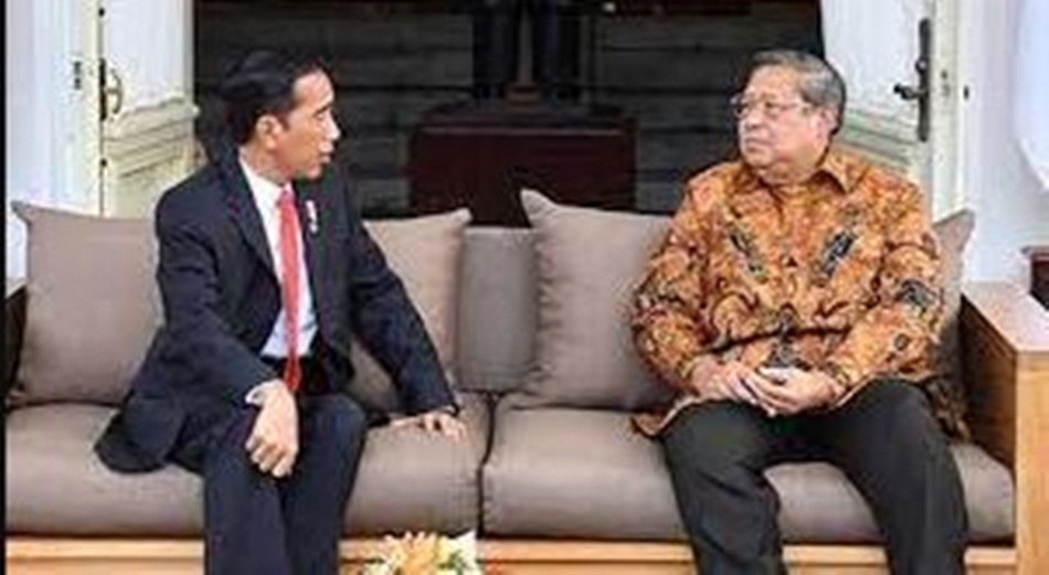 pertemuan SBY-Jokowi di Istana Bogor. Pertemuan 1 jam itu  berlangsung tertutup.(F:ist)