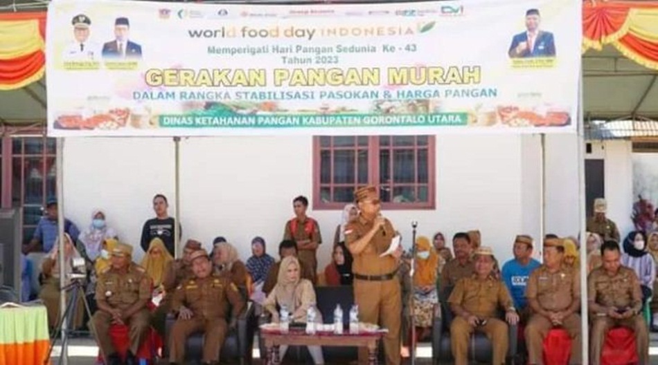 Gerakan Pangan Murah yang digelar pemerintah Gorontalo Utara (F:humas)