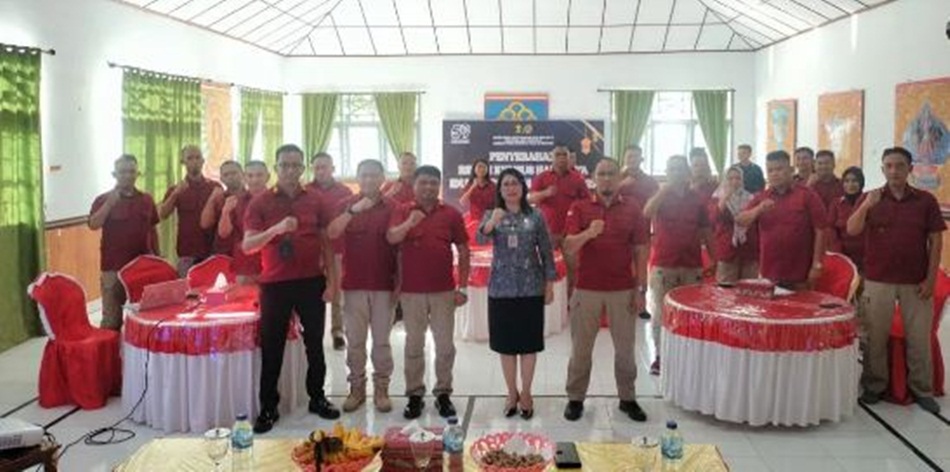 Kadivmin Kemenkumham Gorontalo saat monitoring dan evaluasi Tugas dan Fungsi Fasilitatif Lapas Boalemo.(F:hms)