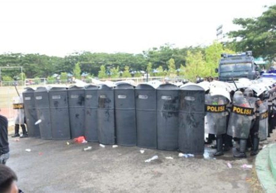 Kegiatan Sispam yang digelar Polda Gorontalo di Sport Centre Limboto (hms-pol)