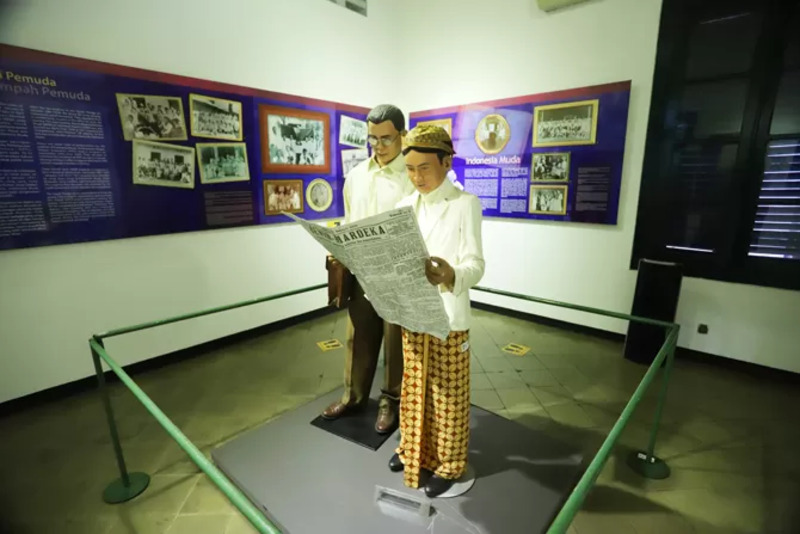 Suasana Museum Sumpah Pemuda di Kramat Raya, Jakarta Pusat, Kamis (28/10). Museum sumpah pemuda masih melakukan penutupan sementara untuk kunjungan masyarakat umum. Dari tahunke tahun museum ini ramai