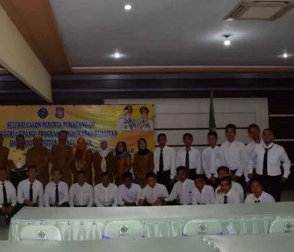 Peserta magang ke Jepang tahun lalu sebelum diberangkatkan (F:ist)