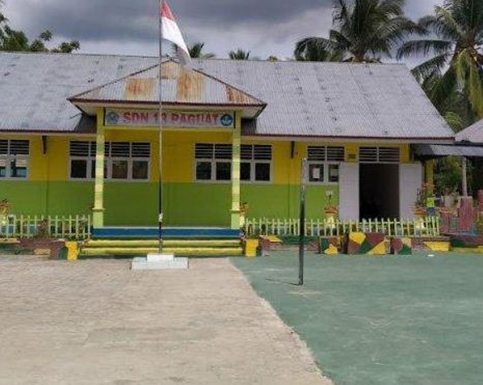 SDN 13 Paguat di Desa Maleo, Kecamatan Paguat, Pohuwato tempat terjadinya penganiyaan  orang tua siswa kepada guru. (F:Ist)