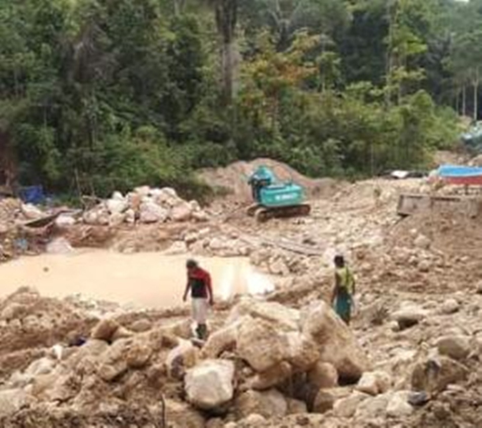 salah satu lokasi tambang ilegal di Kabupaten Pohuwato (F:istimewa)