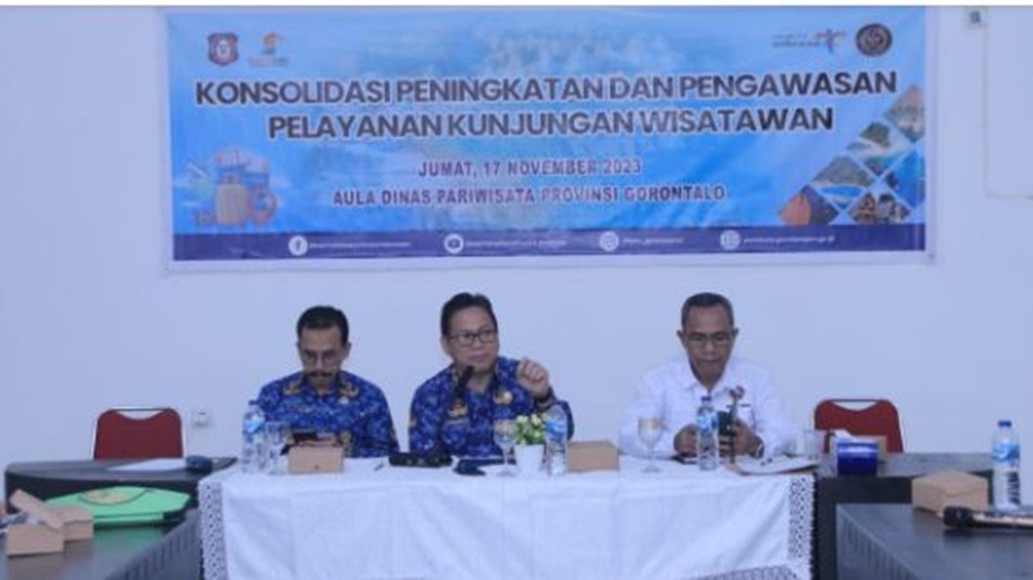 Dinas Pariwisata Provinsi Gorontalo melaksanakan konsolidasi peningkatan dan pengawasan terhadap Pelayanan Kunjungan Wisatawan.(Hms-Kmfo)