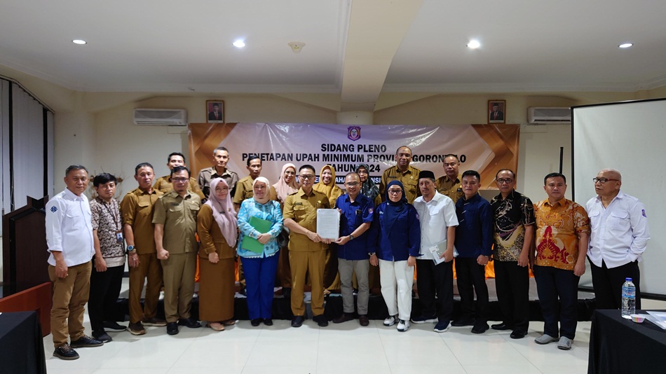 Dewan Pengupahan Provinsi yang menetapkan UMP Gorontalo Tahun 2024 (F:istimewa)