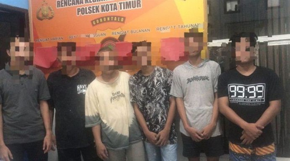 Dari tujuh tersangka penganiyaan yang diamankan Polresta, satu  Diantaranya Adalah ABH(F:hms-pol)