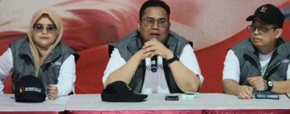 konferensi pers usai "Apel  Siaga Pengawasan Tahapan   Kampanye Pemilu  Tahun 2024" di Lapangan Monumen Nasional  (dok Bawaslu)