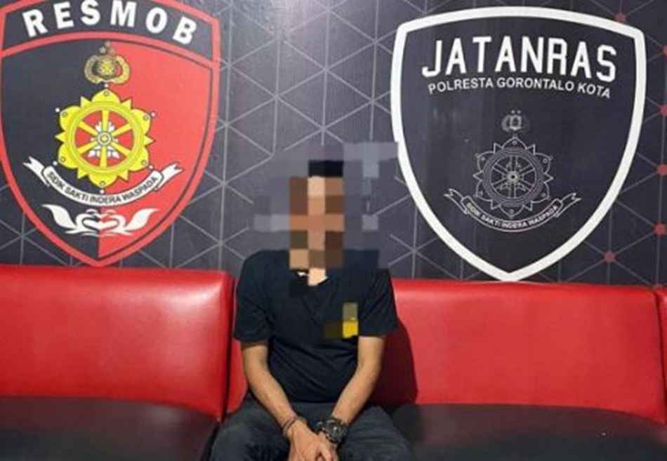 Pelaku pencurian hp di Kampus II UNG diamankan Team Rajawali Sat Reskrim Polresta Gorontalo Kota.(F:hms-Pol)