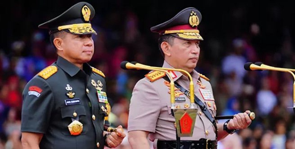 Kapolri Jenderal Listyo Sigit Prabowo dan Panglima TNI Jenderal Agus Subiyanto   menghadiri kegiatan Wisuda Prabhatar Akademi TNI dan Akademi Kepolisian. (Mabes Polri  untuk JawaPos.com)