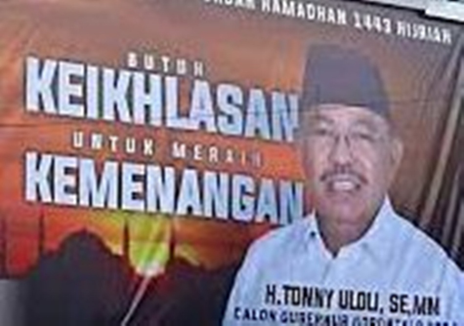 mantan wakil Gubernur Gorontalo Tonny uloli (F:dok)