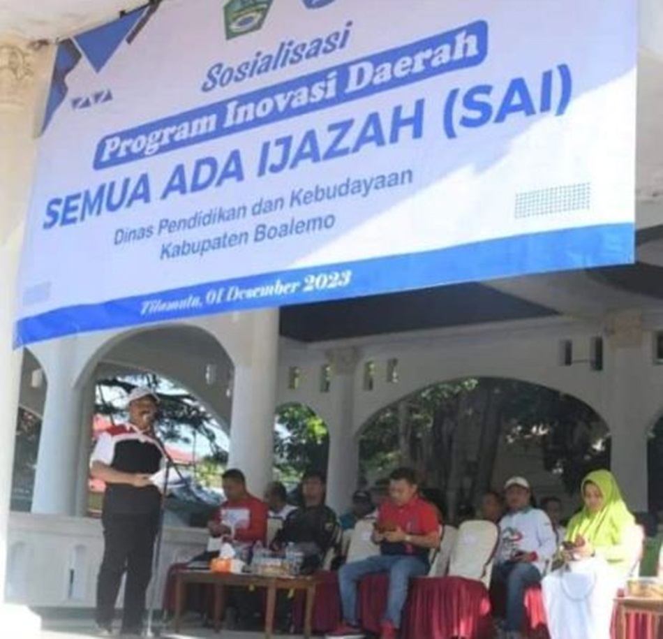 Launching Program Inovasi Daerah Semua Ada Ijazah Dinas Pendidikan dan Kebudayaan Kabupaten Boalemo.(F:kmfo)