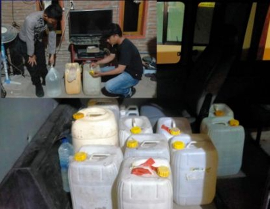 Barang bukti cap tikus yang berhasil disita jajaran Polres Boalemo.(F:Hms-pol)