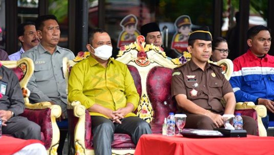 Pada apel yang turut dihadiri Penjagub Ismail Pakaya, dan jajaran Forkopimda (FKominfo)