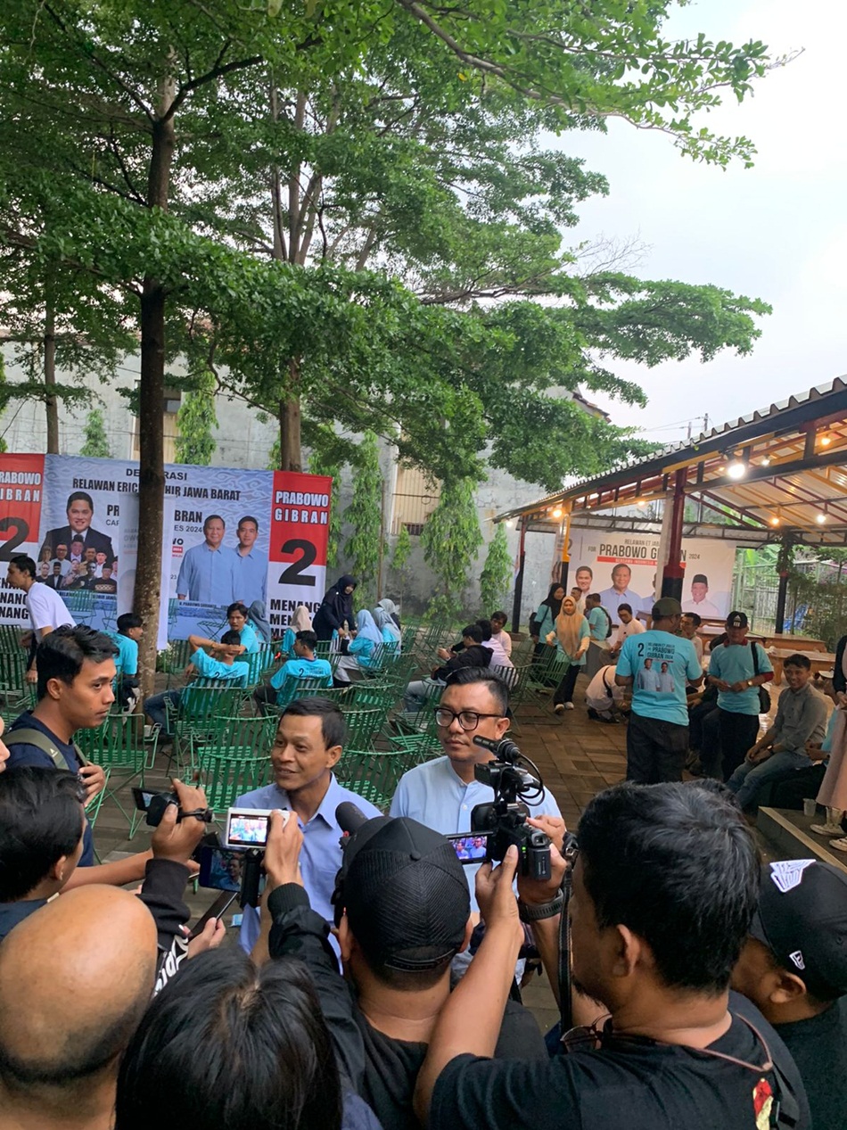 Deklarasi dukungan Gabungan simpul relawan Erick Thohir di Jawa Barat. (F;ist)